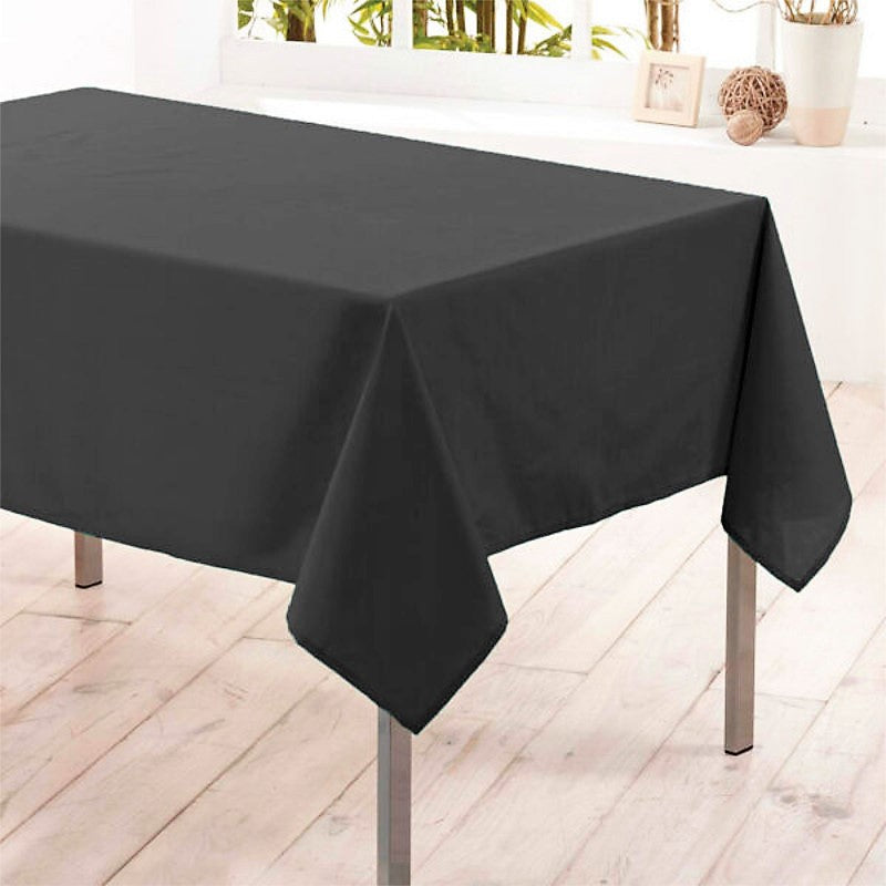 Nelson, einfarbige rechteckige Tischdecke mit Fleckschutz 145 x 300 cm - Schwarz