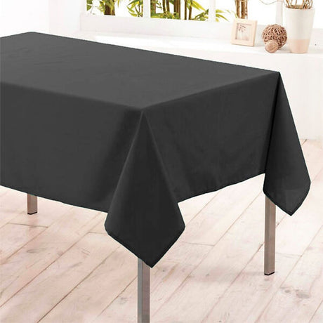 Nelson, einfarbige rechteckige Tischdecke mit Fleckschutz 145 x 300 cm - Schwarz