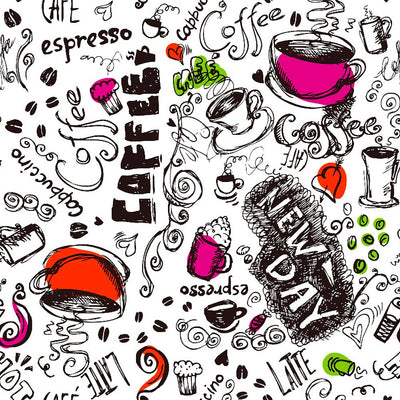 New day Fuchsia - Runde Wachstischdecke mit Gummizug - Für Tisch Ø 60 - Ø 130 cm