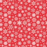 Nieve Rot – abwaschbare Weihnachtstischdecke mit schönen Sternen und Eiskristallen