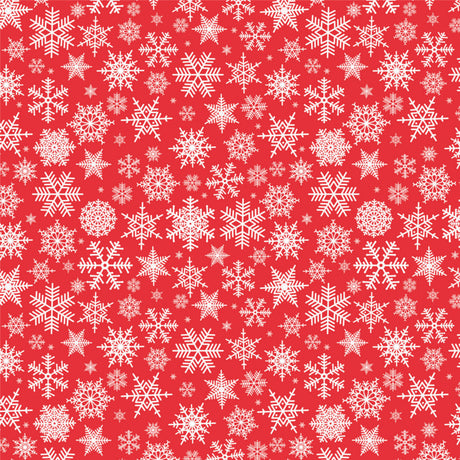Nieve Rot – abwaschbare Weihnachtstischdecke mit schönen Sternen und Eiskristallen