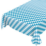 Oktoberfest Wachstuch Tischdecke Bayerische Raute, klassisches blau-weißes Harlekin-Karo
