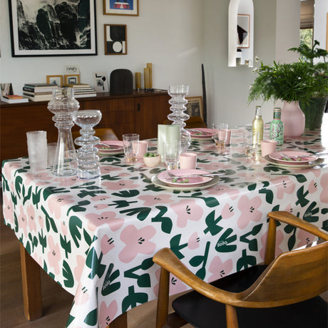 Lola Wachstuch Tischdecke - Oopsie Daisy Crystal Pink