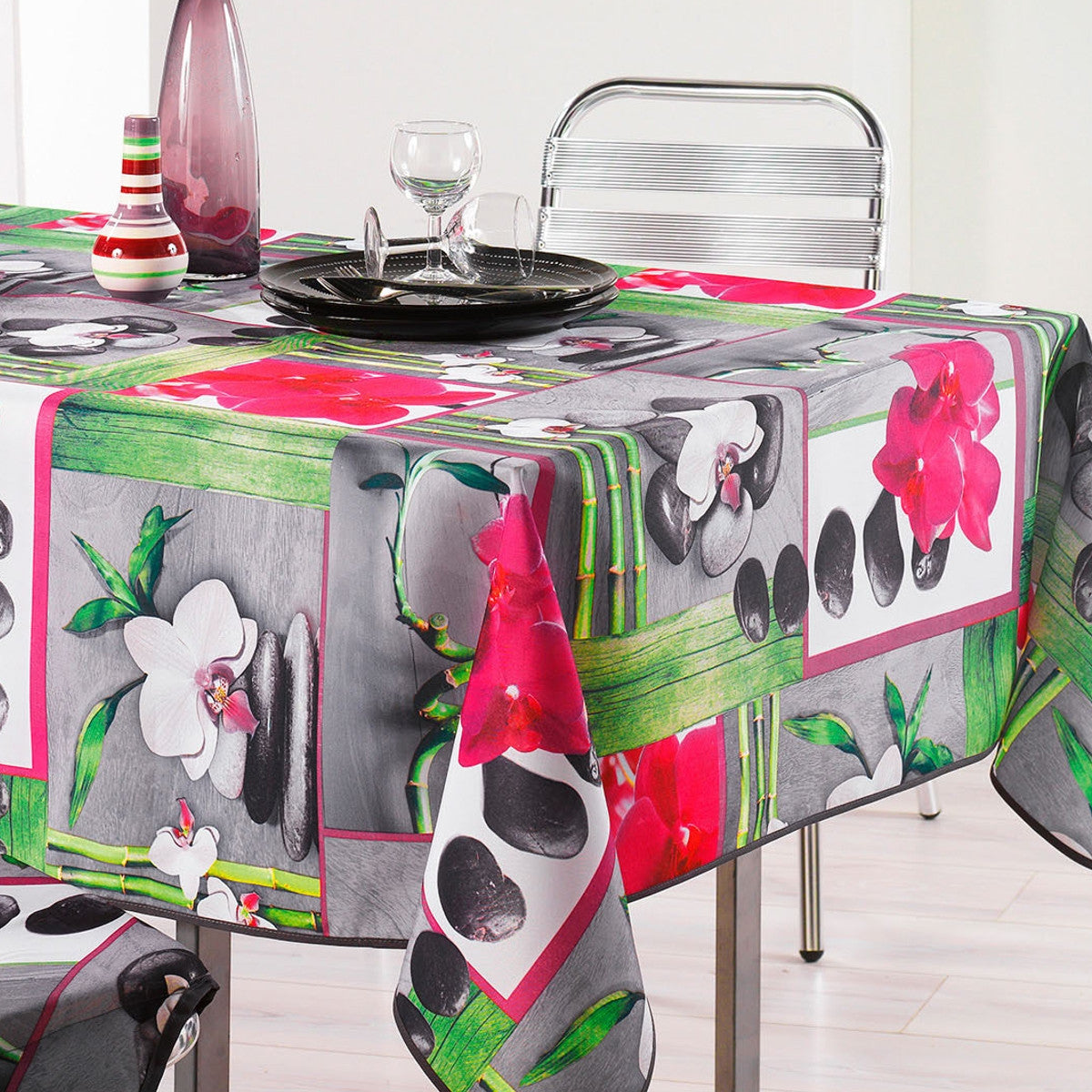 Orchidee, fleckabweisende Tischdecke - 150 x 240 cm