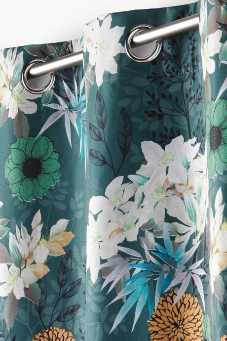 Osaka Blau – 100 % Verdunkelungsvorhang 135 x 260 cm, Nahaufnahme