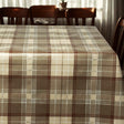 Oxford Braun – extra breite Wachstuch Tischdecke mit Karomuster 160 cm