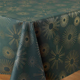 Pampille Metallic Print - Grün/Gold - fleckabweisende Weihnachtstischdecke, 150 x 240 cm