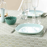 Piana Sage 145 x 240 cm, rechteckige Tischdecke, gedeckter Tisch