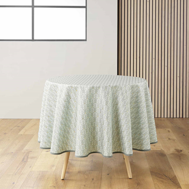 Piana Sage Ø 180 cm, runde fleckabweisende Tischdecke