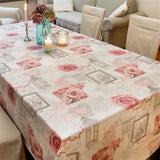 Pink Lady Rose, Wachstuch Tischdecke mit Rosen, 140 cm breit