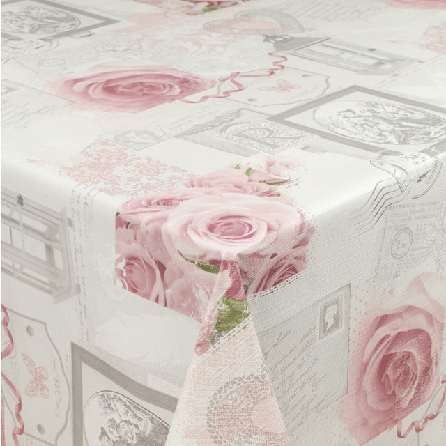 Pink Lady Rose, Wachstuch Tischdecke mit Rosen