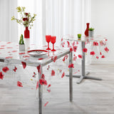 Pobbyly - Tischfolie transparent mit Mohnblumen und Schmetterlingen, Ambienteaufnahme