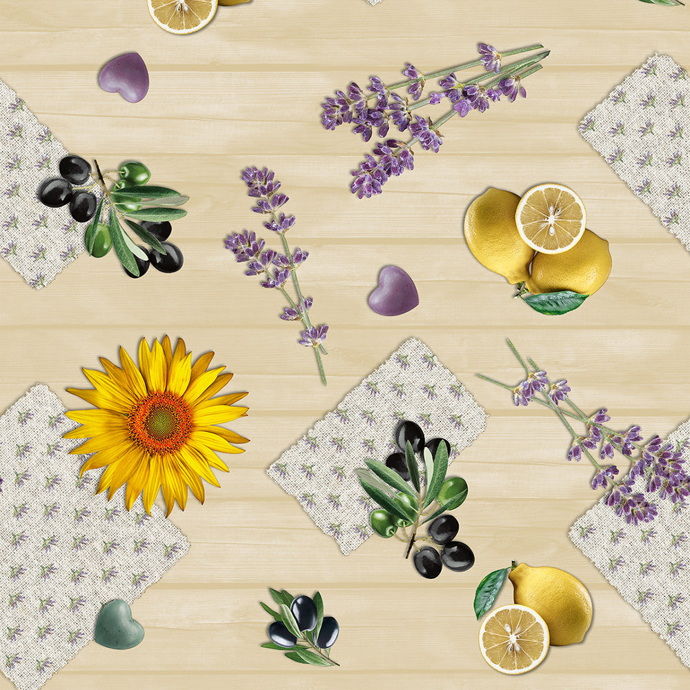 Provence-Erinnerungen – farbenfrohe und spannende französisch inspirierte Wachstuch Tischdecke