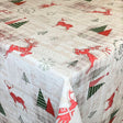 Rentier Skandinavien – Wachstuch Tischdecke für Weihnachten mit schöner geprägter Oberfläche