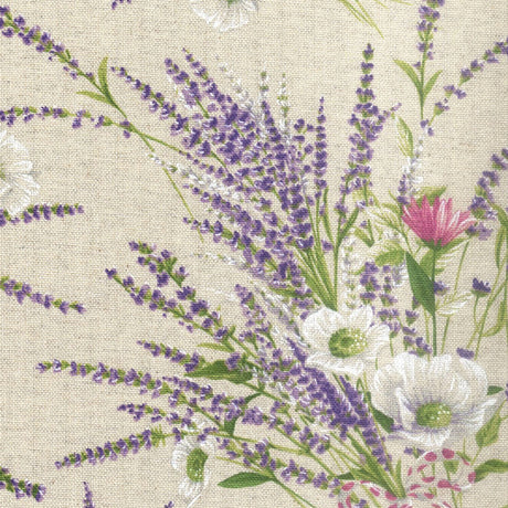 Romanticismo dei fiori – Abwaschbare Tischdecke mit elegantem Mohn und herrlichem Lavendel
