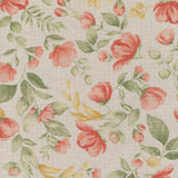Roselia – Abwaschbare Tischdecke in Leinenoptik mit romantischen Blumen