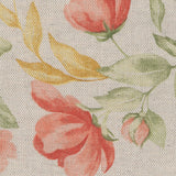 Roselia – Abwaschbare Tischdecke in Leinenoptik mit romantischen Blumen, Nahaufnahme