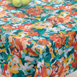 Rosemary Terracotta - Abwaschbare Tischdecke mit schönen farbenfrohen Blumen - 155 cm breit