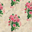 Rosen und Romantik Creme – Romantische Wachstuch Tischdecke mit rosa Rosen