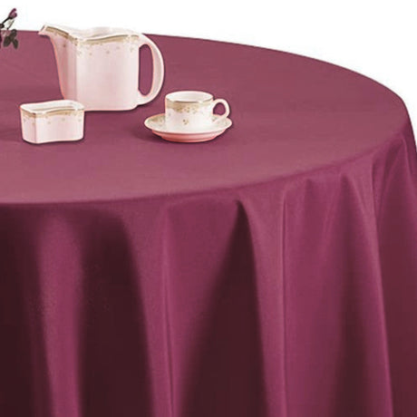 Gastro Aubergine Ø 180 cm, runde Damast Tischdecke