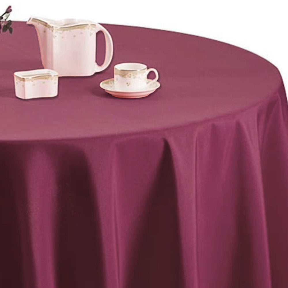 Gastro Aubergine Ø 200 cm, runde Damast Tischdecke