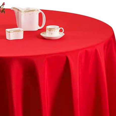 Gastro Rot 180 cm, runde Damast Tischdecke