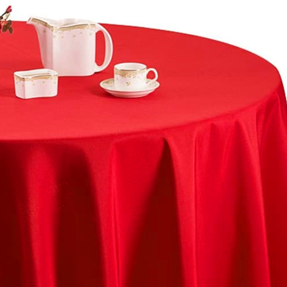 Gastro Rot Ø 200 cm, runde Damast Tischdecke