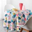 Rythmo Rosa Ø 180 cm, runde Tischdecke mit Fleckschutz