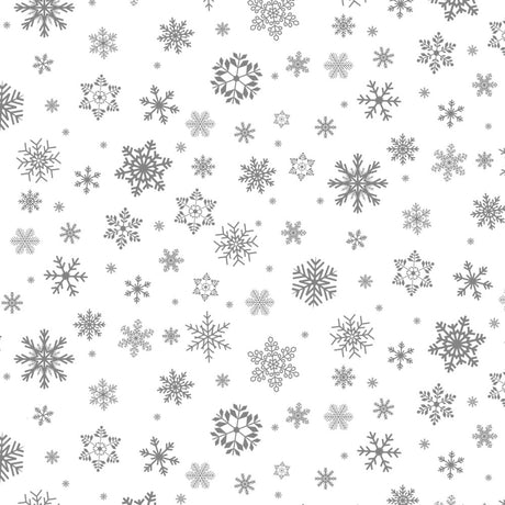 Weihnachts-Tischfolie transparent - Silberschnee auf klarem Kunststoff