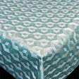 Scala 3D Cube Türkis - runde Wachstuch-Tischdecke Ø 140 mit Kantennaht