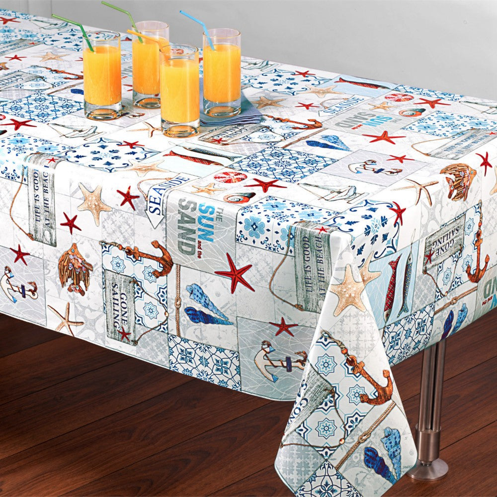 Seaside – Wachstuch Tischdecke mit maritimen Motiven