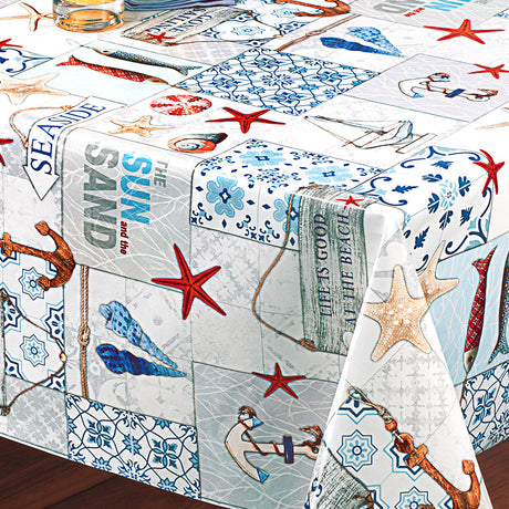 Seaside – Wachstuch Tischdecke mit maritimen Motiven