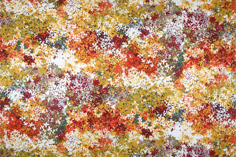Azalee – Abwaschbare Tischdecke mit schönem orangefarbenem Motiv – 155 cm breit