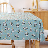 Sichuan - Abwaschbare Tischdecke mit kleinen Pandas 140 cm breit