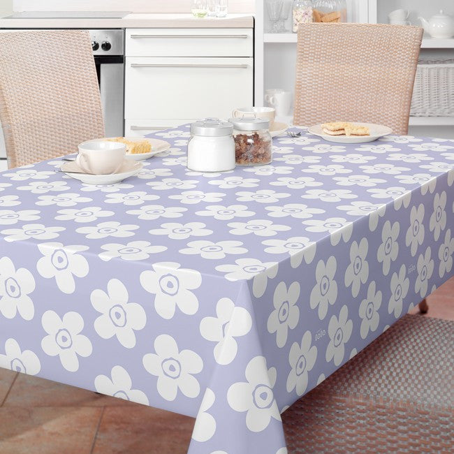 Lola Wachstuch Tischdecke – Small Big Flower Lavender
