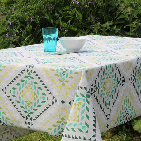 Smalts – Grün, Laura Lancelle abwaschbare Tischdecke – 150 cm breit