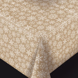 100 % PVC-freie Wachstuch Tischdecke für Weihnachten, Snowflake