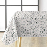 Sølvflor Wachstuch Tischdecke auf Tisch mit grauem Hintergrund