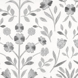 Nahaufnahme geprägter Silberblumen auf Wachstuch Tischdecke