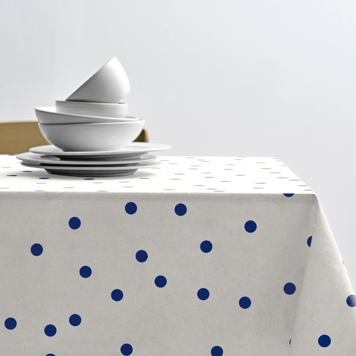 Solaris Royal Blue - Södahl abwaschbare Tischdecke aus 100% Baumwolle mit rutschfester Unterseite
