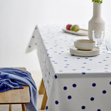Solaris Royal Blue - Södahl abwaschbare Tischdecke aus 100% Baumwolle mit rutschfester Unterseite