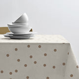 Solaris Warm Taupe - abwaschbare Sødahl-Tischdecke mit rutschfester Unterseite