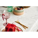 Södahl Star Damask Hellbeige - Klassische Weihnachtstischdecke - Damastgewebte abwaschbare Tischdecke mit rutschfester Unterseite