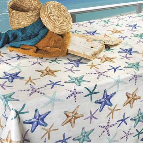Starfish – Wachstuch Tischdecke mit schönen Seesternen