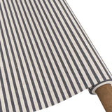 Querstreifen Grau - Runde abwaschbare Tischdecke mit Streifen und rutschfester Unterseite