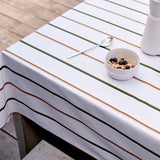 Stripe White - Södahl abwaschbare Tischdecke aus 100% Baumwolle mit rutschfester Unterseite