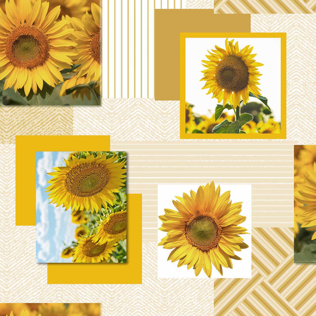 Sunflower – sommerliche Wachstuch Tischdecke mit Sonnenblumen
