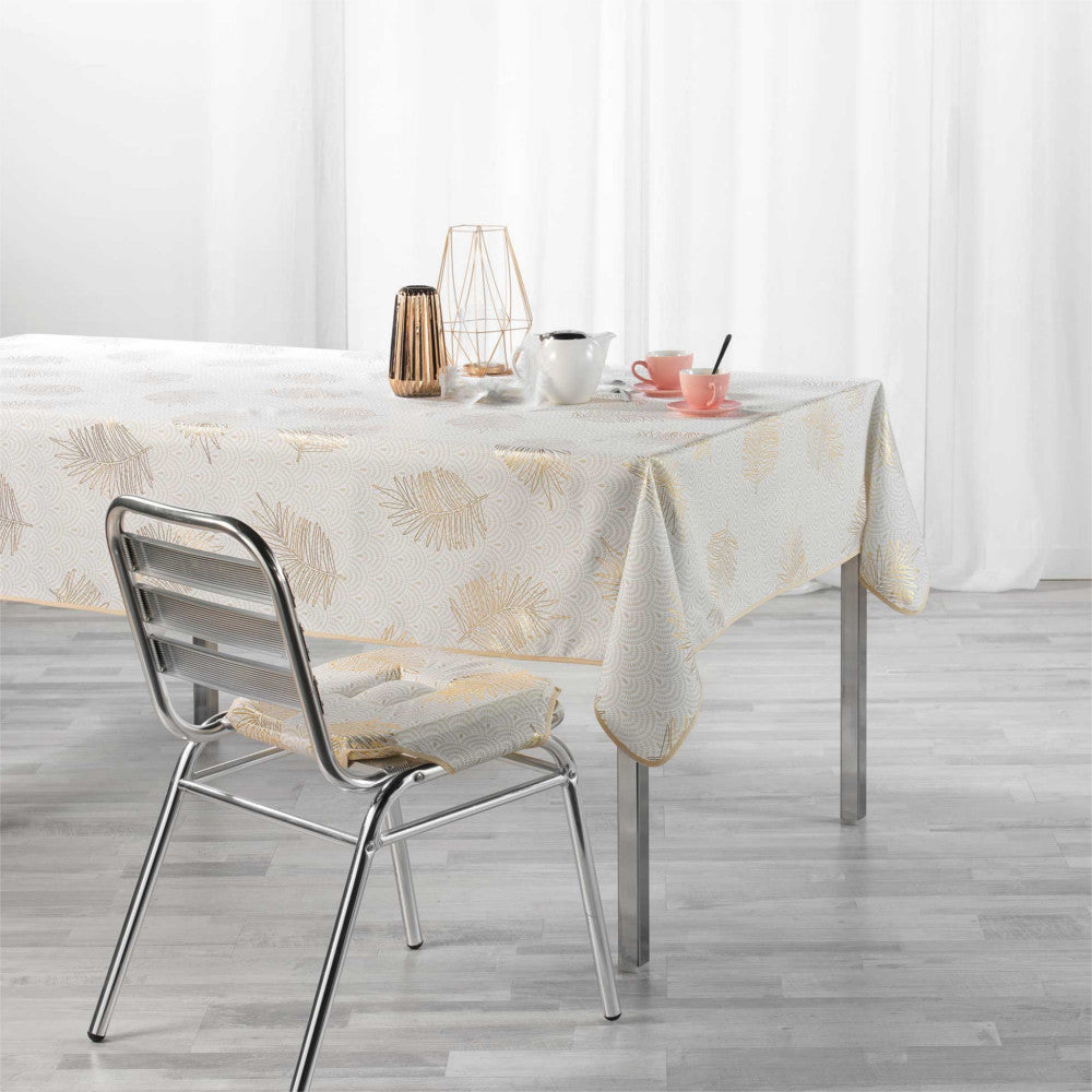 Sunny Metallic Print - Gold - fleckabweisende Tischdecke - 150 x 240 cm