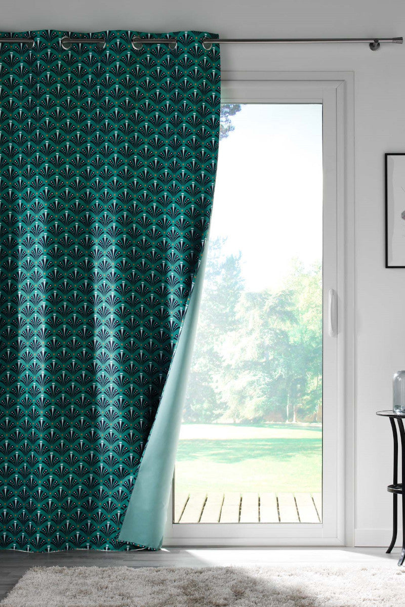 Surya Blau – 100% Verdunkelungsvorhang 135 x 260 cm, Ambienteaufnahme