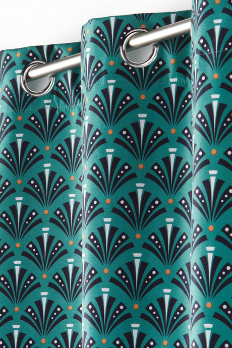 Surya Blau – 100% Verdunkelungsvorhang 135 x 260 cm, Nahaufnahme